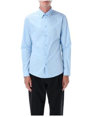 Burberry Equestrian Knight Design Slim Fit Hemd - Blau
