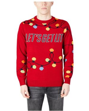 Only & Sons Round-Neck Knitwear - Rojo