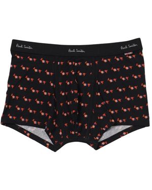 Paul Smith Ondergoed ,Veelkleurig ,Katoen Boxershorts Met Teckelprint - Zwart