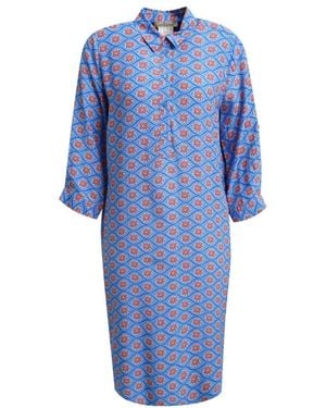 Smith & Soul Hemdblusenkleid Midi Aus Viskose - Blau