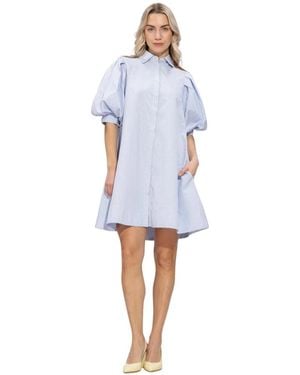 Notre-v Kleedjes ,Blauw ,Nv-Finley Big Mini Jurk