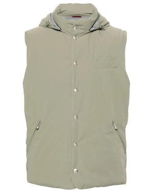 Brunello Cucinelli Grünes gepolstertes gilet