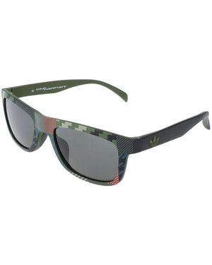 adidas Rote Top Line Spiegel Sonnenbrille - Grau