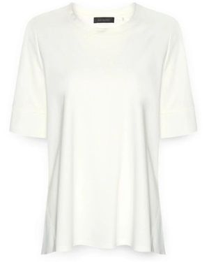 Elena Miro T-Shirt Met Achterinzet - Wit