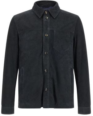 Pal Zileri Leather Jackets - Black