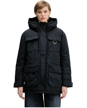 Converse Kapuzenjacke Mit Aufnähern - Schwarz