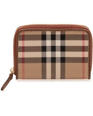 Burberry Accessoires ,Katoen Portemonnee Voor Munten - Bruin