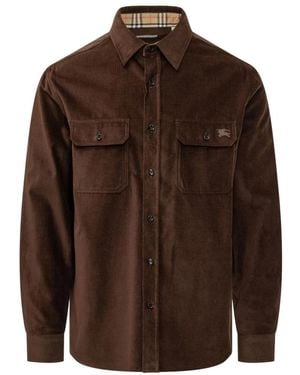 Burberry Overhemden ,Bruin ,Lange Mouwen Shirt