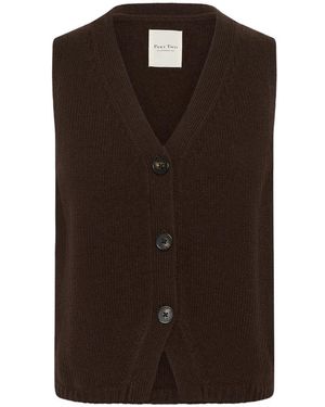 Part Two Sleeveless Knitwear - Marrone