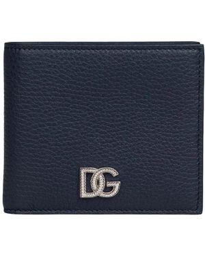Dolce & Gabbana Kalbsleder Bifold Geldbörse - Blau