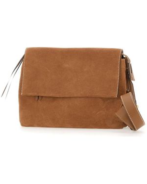 Gianni Chiarini Tassen ,Bruin ,Leer Three Crossbody Tas