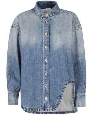 The Attico Bomber Gewassen Denim - Blauw