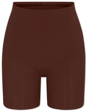 Skims Ondergoed ,Bruin ,Nylon Seamless Sculpt High-Waisted Short - Paars
