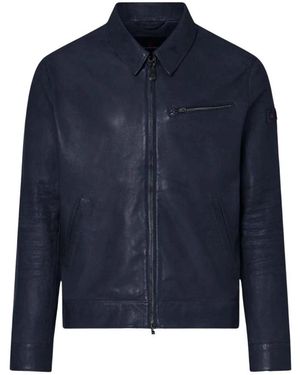 Peuterey Leather Jackets - Bleu