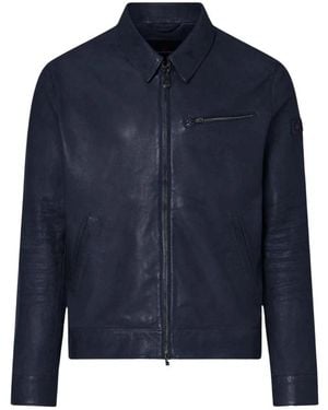 Peuterey Nappa Leren Jas - Blauw