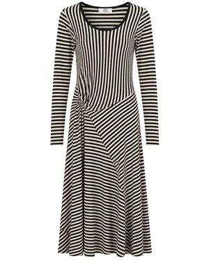 Mads Nørgaard Severa Kleid Streifen - Grau