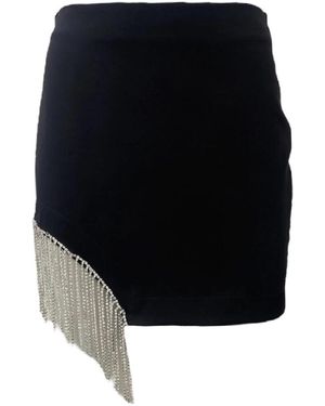 Giulia N Couture Schwarzer Midi-Rock Eleganter Stil
