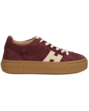 Hogan Schoenen ,Rood ,Leer Crosswind Sneakers - Bruin
