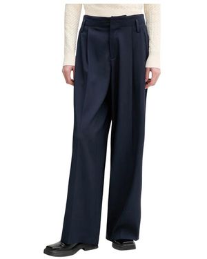 KENZO Wide Leg Tailored Pants - Blauw