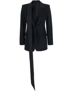 The Attico Single-Breasted Coats - Negro