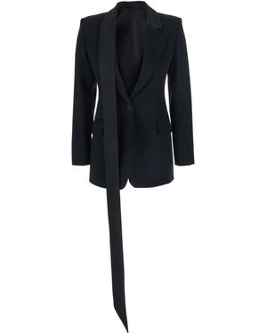 The Attico Single-Breasted Coats - Negro