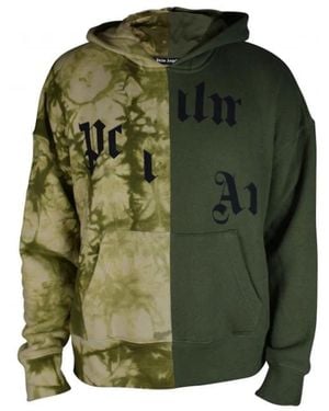 Palm Angels Two-Tone Broken Logo Sweatshirt - Groen