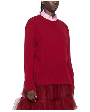 Be You Feinstrick Pullover Mit Rundhalsausschnitt - Rot
