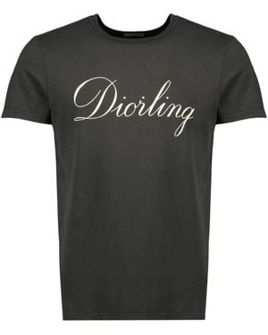 Dior Tops ,Grijs ,Katoen Ling T-Shirt - Zwart
