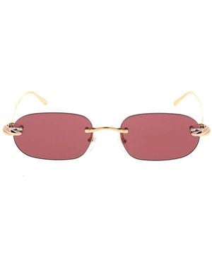 Cartier Ct0551S Ovale Zonnebril - Roze
