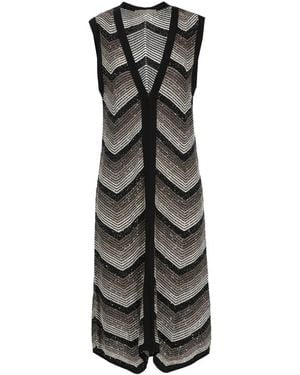 D.exterior Long Knitwear - Negro