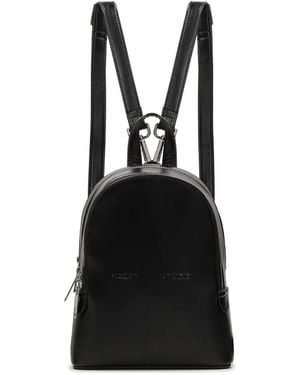 Kazar Kleiner Schwarzer Steifer Leder-Rucksack