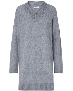 Liu Jo Kleedjes ,Grijs ,Wol Mini Abito Brushed - Blauw