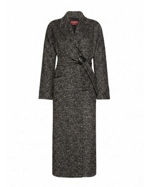 Max Mara Jassen ,Zwart ,Wol Eroso Lange Jas