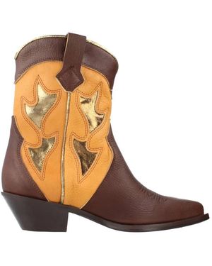 CURIOSITÉ Western Style Cowboy Stiefel - Braun