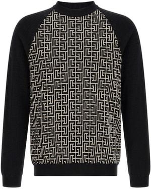 Balmain Round-Neck Knitwear - Black