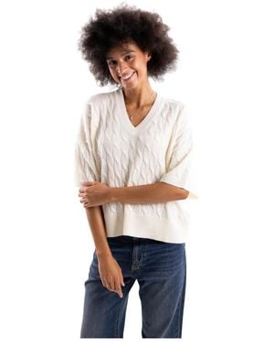 Marella V-Neck Knitwear - Bianco