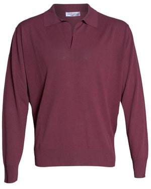 Roberto Collina Buttonless Polo - Lila
