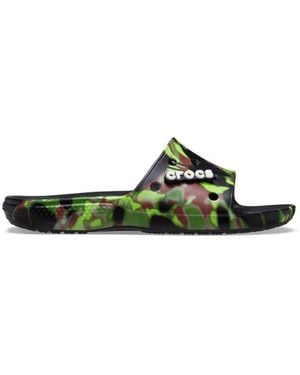 Crocs™ Schoenen ,Zwart ,Klassieke Camo Slide Sandalen - Groen