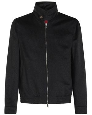 Brunello Cucinelli Lichtgewicht Bomberjack Van Stof - Zwart