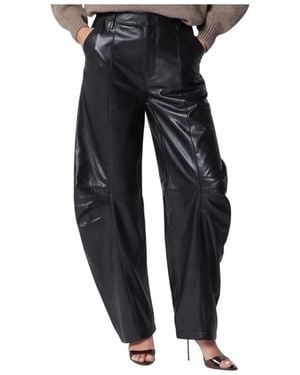 ROTATE BIRGER CHRISTENSEN Leather Trousers - Blue