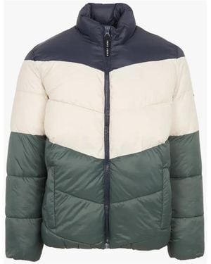 Pepe Jeans Jassen ,Veelkleurig ,Nylon Tricolor Hoge Kraag Anorak - Groen