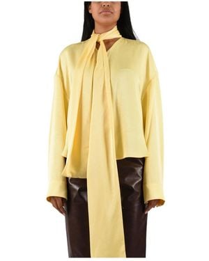 MSGM Overhemden ,Geel ,Polyester Blouses