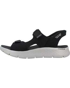 Skechers Flex Flache Sandalen - Schwarz