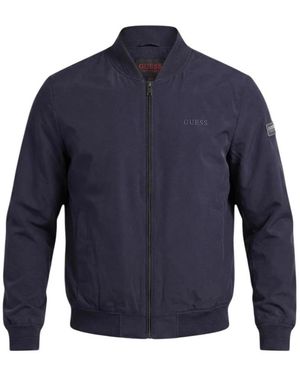 Guess Jassen ,Blauw ,Blazer Met Ritssluiting En Voorzakken