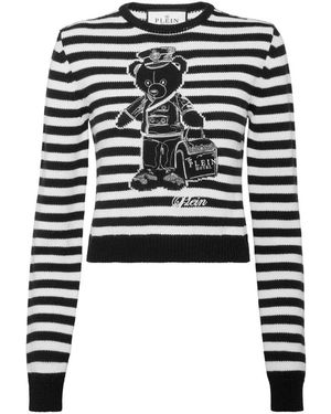 Philipp Plein Round-Neck Knitwear - Negro