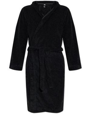 Moschino Bademantel Mit Logo - Schwarz