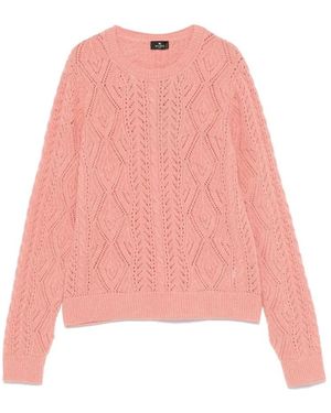 Etro Round-Neck Knitwear - Rosa