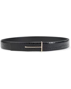 Tom Ford Calf Leather Belt-Donna - Nero