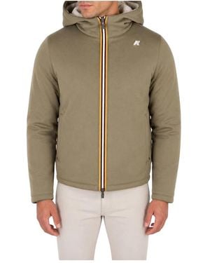 K-Way Hoodies & Sweatvesten ,Groen ,Polyester Jack Light Spacer Fur Double Fleece