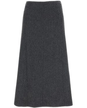 Thelatest Midi Rok - Grijs